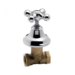 LLAVE DE PASO CON CAMPANA 1/2 FV CROMO