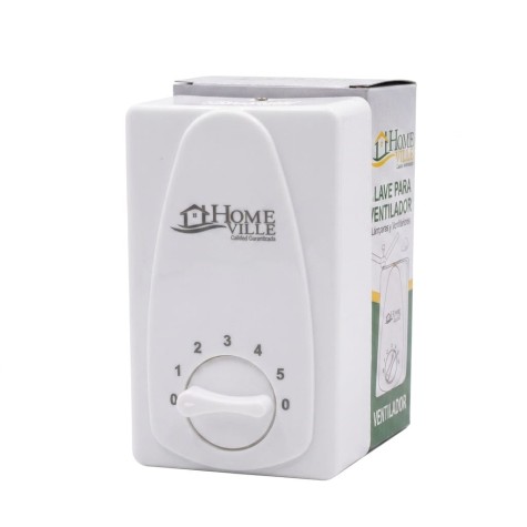 LLAVE P/ VENTILADOR PLÁSTICO HOMEVILLE 5 VEL.